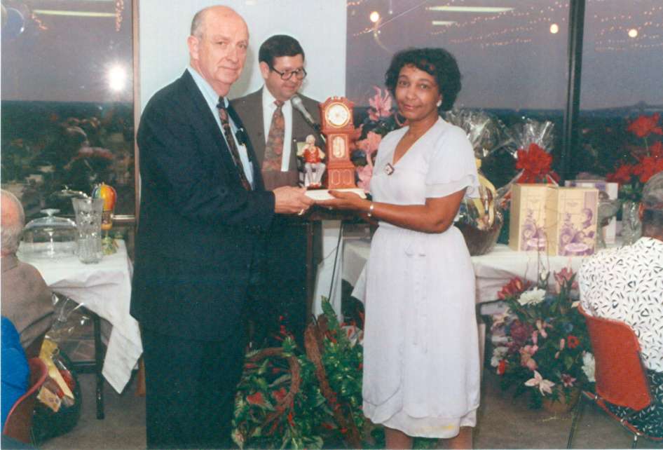 Photo: Wright with Marcus Drewa, the hospital administrator and CEO for three decades, beginning in 1966.